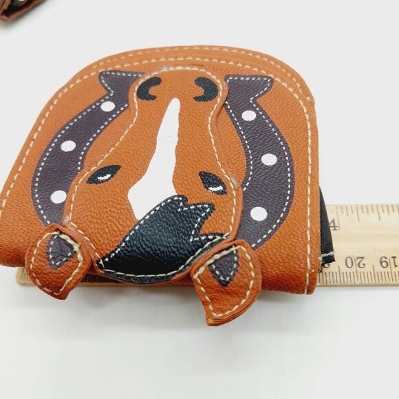 Claire's Pocket Wallet Horse Small Mini Brown Horse Shoe - Picture 4 of 10
